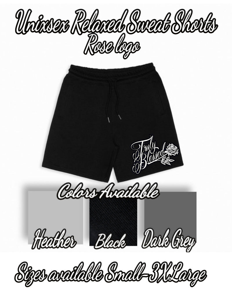 Relaxed Fit Sweat Shorts Truly Blessed Rose